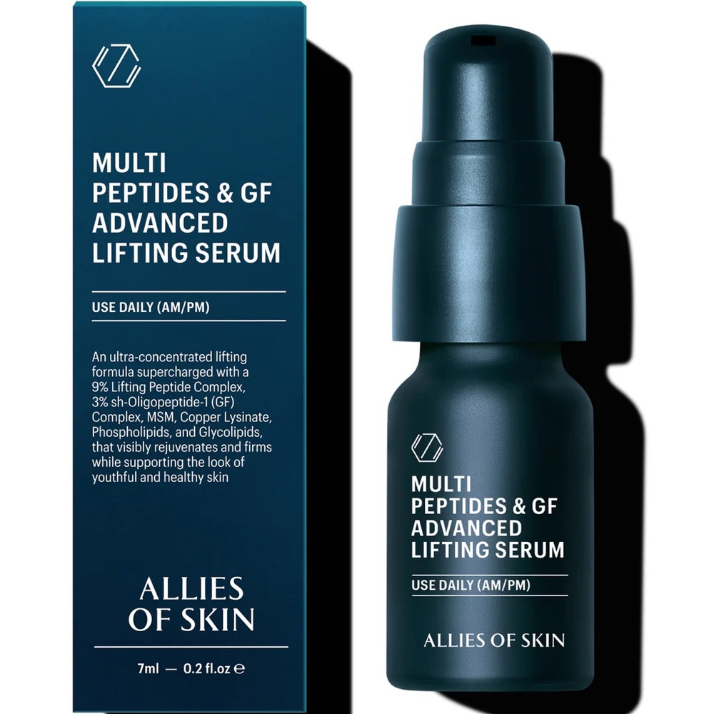 Allies of Skin. Luxury Skincare. Multi Peptides & GF Advanced Lifting Serum. NEW